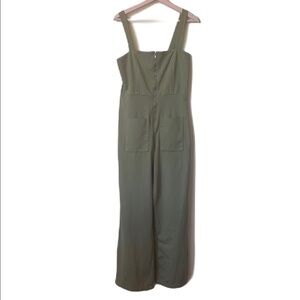 MARONIE Green Wide Leg Jumper Romper Overall Size Medium NEW